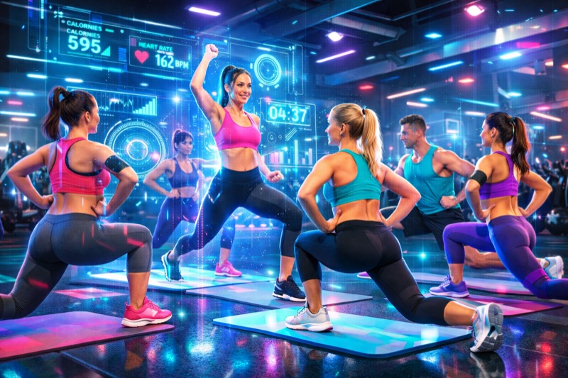 Absurd AI-generated gym image